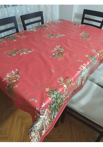 Pvc Masa Örtüsü Noel Model 140X180Cm