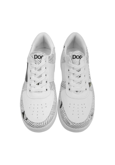 Kadın Vegan Deri Beyaz Sneakers - Black Cats Only Tasarım Çok Renkli