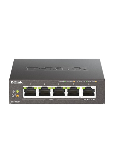D-link Dgs-1005p, 5 Bağlantı Noktalı Katman 2 Yönetilmeyen Poe Gigabit Anahtarı 4 X 10/100/1000 Mbit/s Poe, 1 X 10/100/1000 Mbit/s, 60 W Kapasite, Tak Ve Çalıştır, Fansız, Metal Muhafaza D-link Dgs-1005p, 5 Bağlantı Noktalı Katman 2 Yönetilmeyen Poe Gigabit Anahtarı 4 X 10/100/1000 Mbit/s Poe, 1 X 10/100/1000 Mbit/s, 60 W Kapasite, Tak Ve Çalıştır, Fansız, Metal Muhafaza