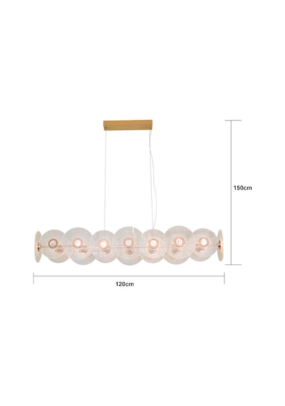 Vetro 18'li Sıralı Led Salon Avize Gold