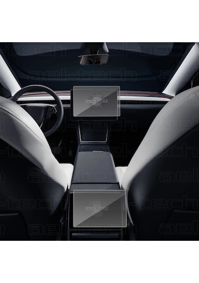 Tesla Model Y 2025 15,4 İnc Navigasyon Ve Arka Yolcu Ekran Uyumlu Nano Koruyucu 2li Set
