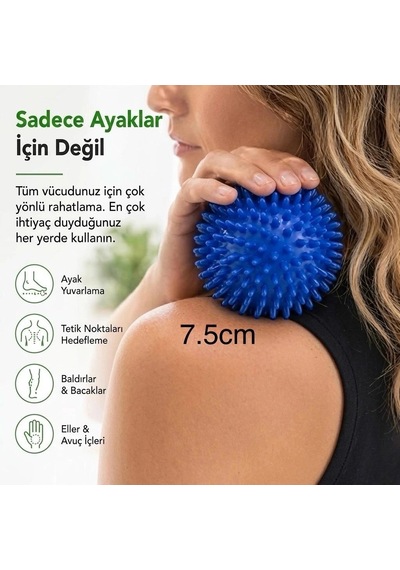 Özel Üretim Fizik Tedavi Rahatlama El-ayak-vücut İçin Duyu Uyarıcı Dikenli Masaj Topu-7.5cm