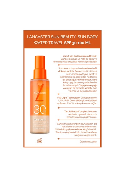 Sun Beauty Canlandırıcı Hafif Yapılı Koruyucu Vücut Suyu Spf 30 100 Ml