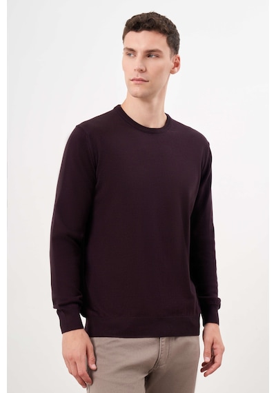 Morven Erkek Mor Basic Bisiklet Yaka Dynamic Fit Rahat Kesim Triko 26kc017006309 Mor