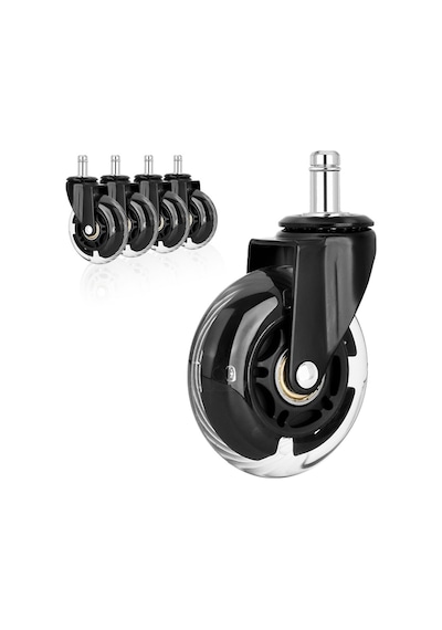S-wheels Motion Rgb Aydınlatmalı Silikon Oyuncu Koltuğu Tekeri 75mm Ofis Koltuk Tekeri Sessiz Sandalye Tekeri Çok Renkli