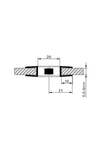 Ayrıntıshop Duşakabin Mıknatıs Fitili 1 Takım 2 Adet 6-8mm Şeffaf