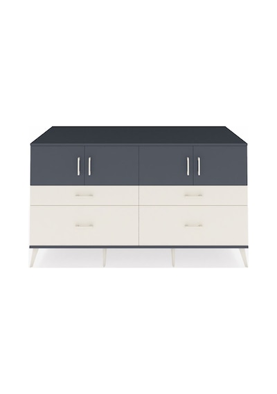 Kronos Konsol 2 Raflı 4 Çekmeceli 4 Kapaklı 176x59x99 Antrasit-an Antrasit-antrasit/aytaşı
