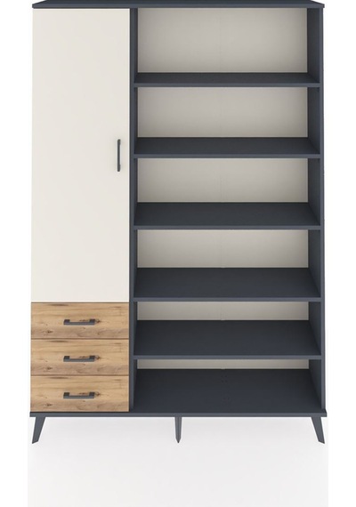 Arges Dolap 9 Raflı 3 Çekmeceli 3 Kapaklı 132x30x195 Antrasit-aytaşı/çam Aytası/atlas Çam Arges Dolap 9 Raflı 3 Çekmeceli 3 Kapaklı 132x30x195 Antrasit-aytaşı/çam Aytası/atlas Çam