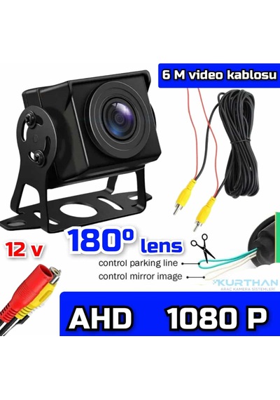 Ahd 180 Derece Geniş Açılı Balık Gözü Lens Ahd 1080 P Metal Kasa