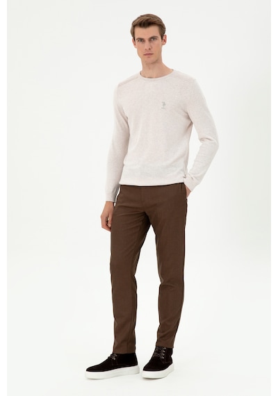 U.S. Polo Assn. Erkek Kahverengi Kanvas Carrot Fit Pantolon 50297861-VR153