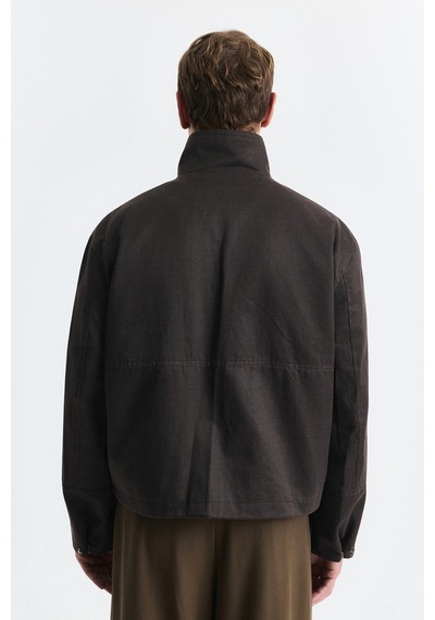 Antioch Crop Fit Dik Yaka Mont Kahve