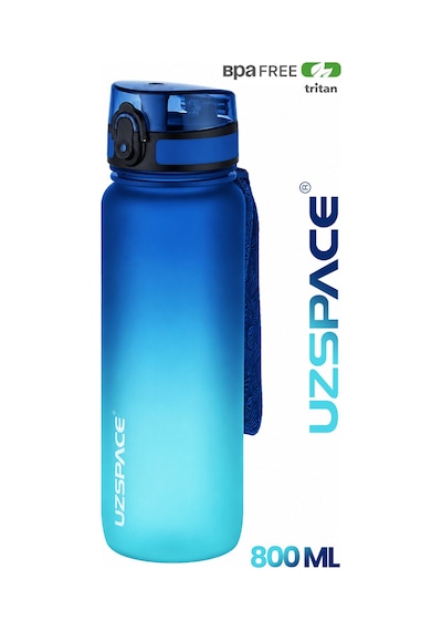800 Ml Çift Renk Softtouch Tritan Su Matarası Mavi - Turkuaz