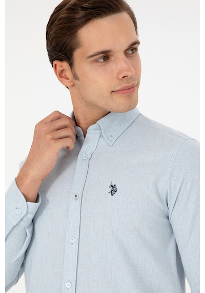 U.s. Polo Assn. Erkek Açık Mavi Gömlek Desenli 50296626-vr003 Açık Mavi