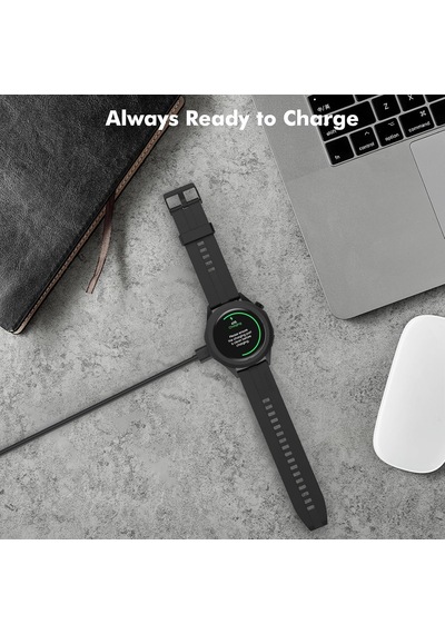 Caseonn Honor Magic Watch 2 42mm Manyetik Usb Hızlı Şarj Kablosu Siyah