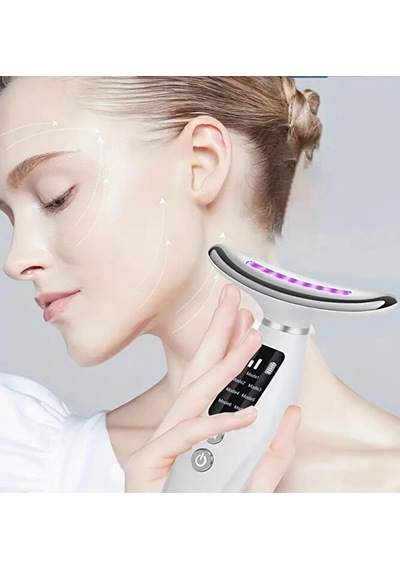 Boyun Ve Yüz Masaj Sıkılaştırıcı Cihaz 7 Mod Cilt Lifting & Nem Dengeleyici