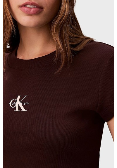 Calvin Klein Bayan T Shirt Lv047ab802 2e8 Bordo Bordo