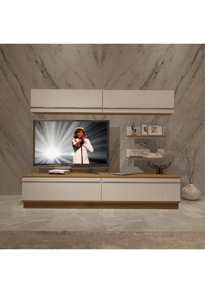 Decoraktiv Eko 5b Mdf Std Tv Ünitesi Tv Sehpası Pera - Beyaz