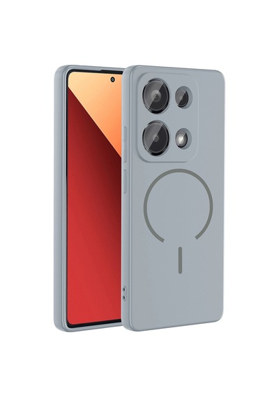 Xiaomi Redmi Note 13 Pro 4g Kılıf Magsafe Destekli Kamera Korumalı Yumuşak Silikon Pazarplus Lacivert