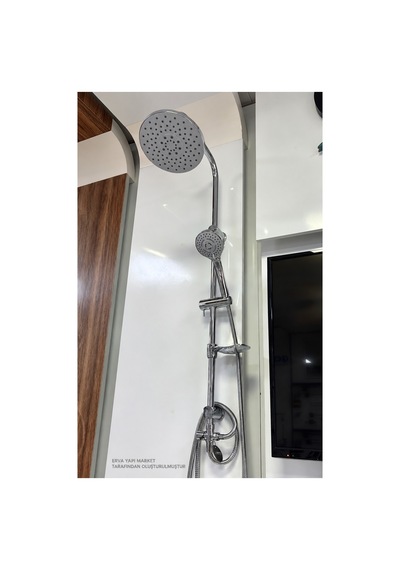 Espina Banyo Bataryası Dst19-2 Yuvarlak Yağmur Duş Sistemi 2'li Krom Set