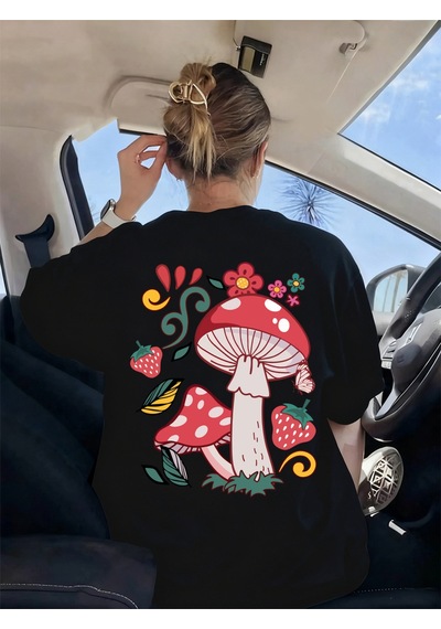 Noıssey Urban Pop Graphic Kadın Tişört Koleksiyonukod 5541 Siyah