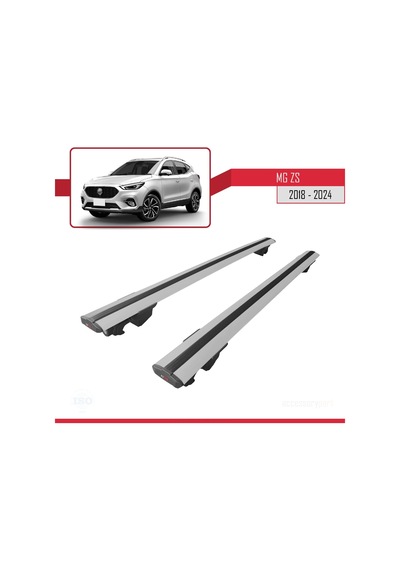 Mg Zs 2018 Ve Sonrası İle Uyumlu Hook Model Anahtar Kilitli Ara Atkı Tavan Barı Gri