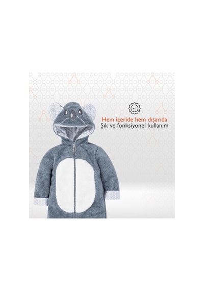 Gezenbebe Hero Kahraman Kapüşonlu Welsoft Bebek Tulum Çok Renkli