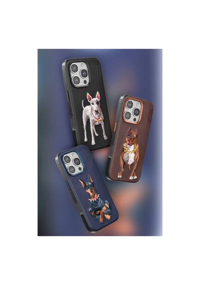 Magicool Venco Apple iPhone Uyumlu 16 Pro Perma Desenli Kapak - Siyah