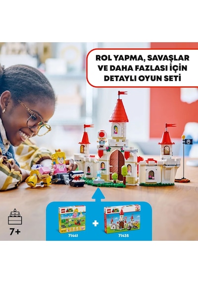 LEGO® Super Mario™ Peach’in Kalesi’nde Roy ile Savaş 71435 - 7 Yaş ve Üzeri Çocuklar için Yaratıcı Oyuncak Yapım Seti (738 Parça)