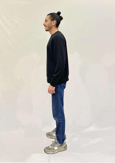 Erkek Bisiklet Yaka Rahat Kalıp 3 İplik Kalın Orta Brooklyn Nakışlı Sweatshirt Spr24sw34 Siyah Erkek Bisiklet Yaka Rahat Kalıp 3 İplik Kalın Orta Brooklyn Nakışlı Sweatshirt Spr24sw34 Siyah