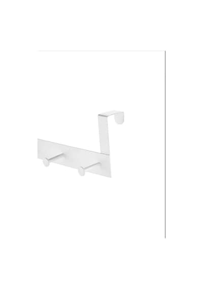 Pratik Ve Şık 6'lı Metal Kapı Arkası Askısı - 30 Kg Taşıma Kapasitesi, Beyaz 46.5 Cm Uzunluk Metal B Diğer