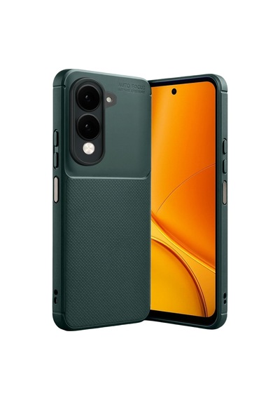 Vivo Y29s Uyumlu Auto Focus Karbon Kapak - Koyu Yeşil