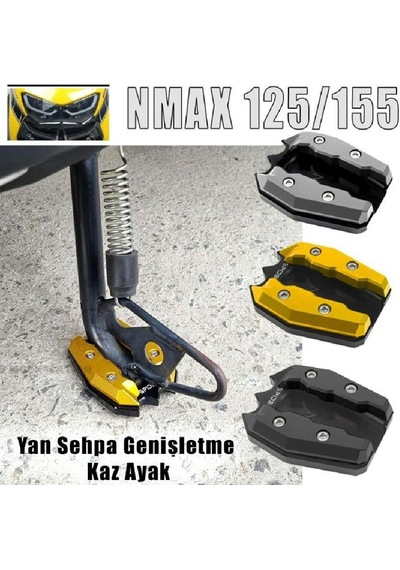 Nmax 125/155 Yan Sehpa Ayaklık Genişletici Kaz Ayak Titanyum Gri Renk Titanyum Rengi