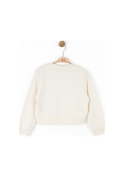Xo Kids Kiz Çocuk Sweatshirt 4-8 Yaş 37523 Krem