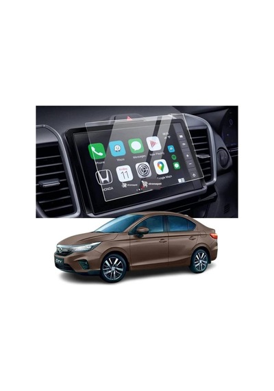 Honda City Uyumlu 8 İnç Navigasyon Araç Ekran Koruyucu Şeffaf Nano 9h Kırılmaz