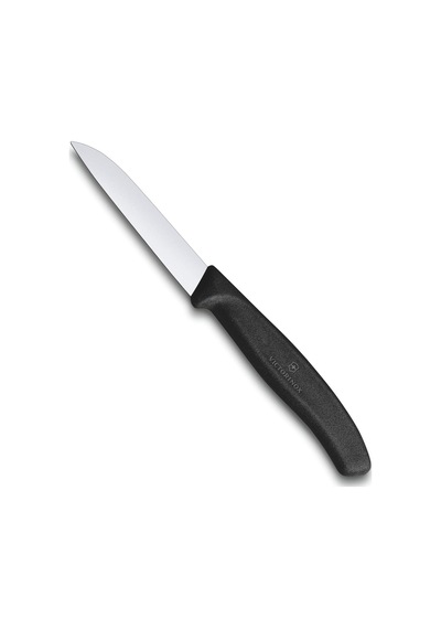 6.7403 Swissclassic 8cm Düz Soyma Bıçağı, Siyah