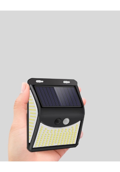 Solar Güneş Enerjili Hareket Sensörlü 4 Taraflı Bahçe Lambası Ip65 Su Geçirmez, 100 Led 99305414