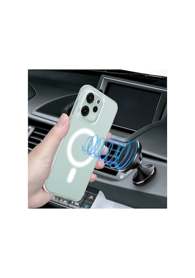 Oppo Reno15 Fs 5g / Oppo Reno15 F 5g Uyumlu Kılıf Sararmaz Kamera Korumalı Magsafe Mika Sert Parlak Şeffaf Kapak Beyaz