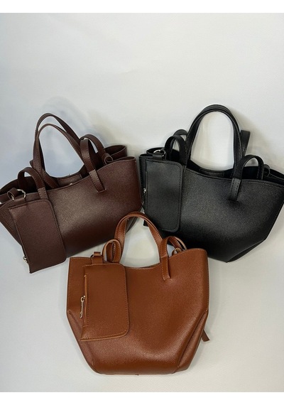 Öznora Pinterest Model Mini Cüzdanlı Omuz Çantası Siyah