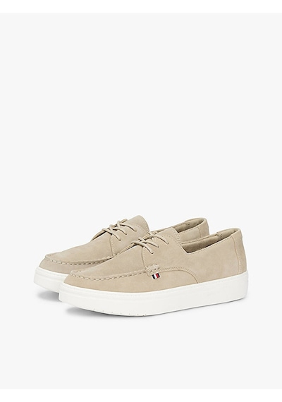 Tommy Hilfiger Casual Suede Stıtch Toe Hybrıd Erkek Bej Günlük Ayakkabı - Fm0fm05707