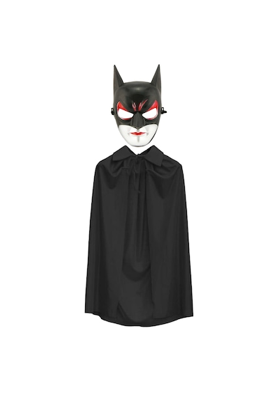 Batman - 86 - Maskesi Cat Woman Ve Batman Pelerini 90 Cm Siyah - Edntrend - Renk Set