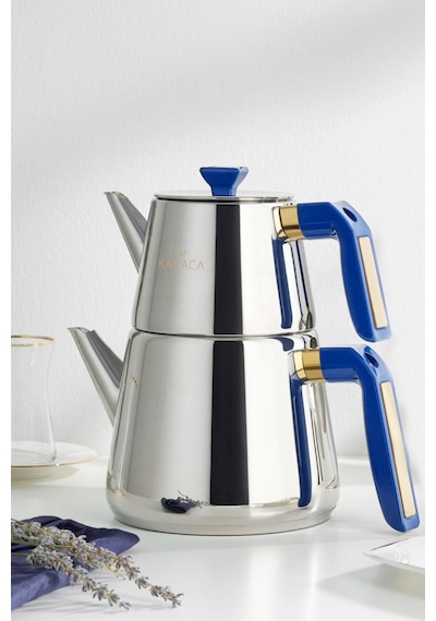 Karaca  Piramit Midi Medium Dark Blue Çaydanlık Takımı