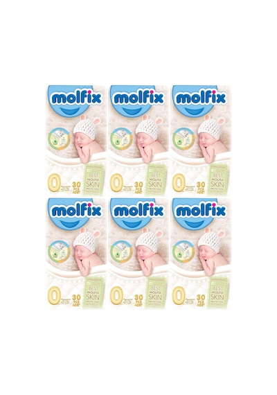Molfix Prematüre Bebek Bezi 0 Numara Ekonomik 6 x 180 Adet 6'lı