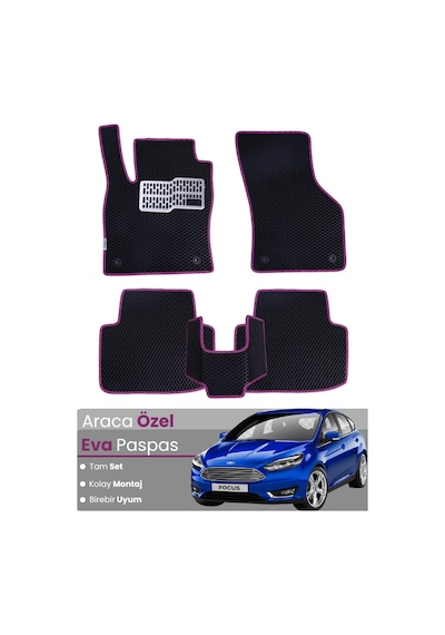 Ford Focus 3.5 Hatchback 2015-2018 Uyumlu Eva Paspas Tam Set Araca Özel,su Geçirmez 312