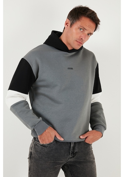 Buratti Pamuklu Relaxed Fit Kapüşonlu Içi Tüylü Yumuşak Şardonlu Erkek Sweat 5905299 Açık Haki