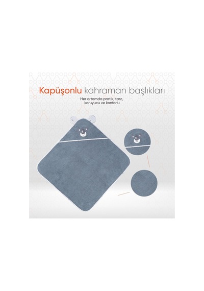 Gezenbebe Hero Kahraman Başlıklı Bebek Ve Çocuk Kurulama Havlusu 75 x 75