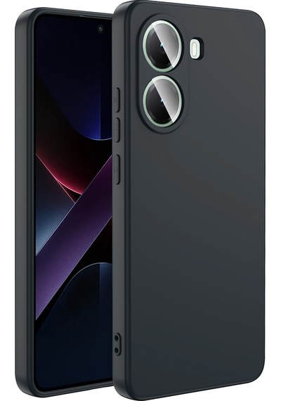 Xiaomi Poco X7 Pro Kılıf Mara Lansman İç Yüzeyi Kadife Kılıf Siyah