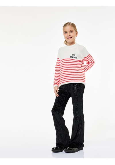 Koton Leopar Desenli Geniş Paça Yılbaşı Pantolon Siyah 6wkg40215ak Siyah