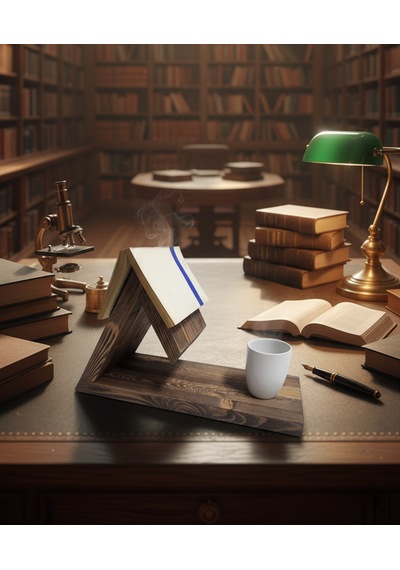 Ahşap Kitap Standı - Koyu Ceviz, Oku&keyif