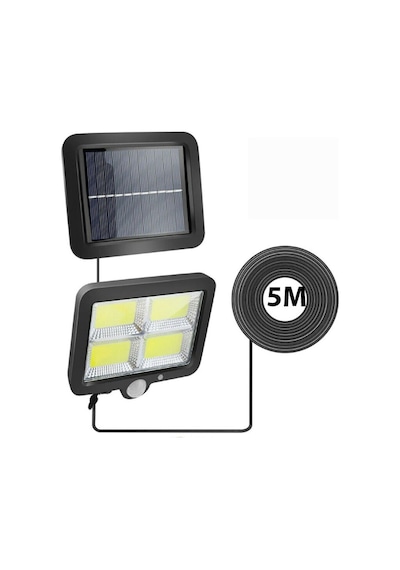 Solar Bahçe Aydınlatma 128 Ledli Fotoselli Güneş Enerjili Lamba