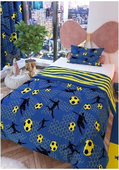 Zethome Taraftar Lacivert Çift Taraflı Çocuk Nevresim Takımı 160x220 Cm Lacivert